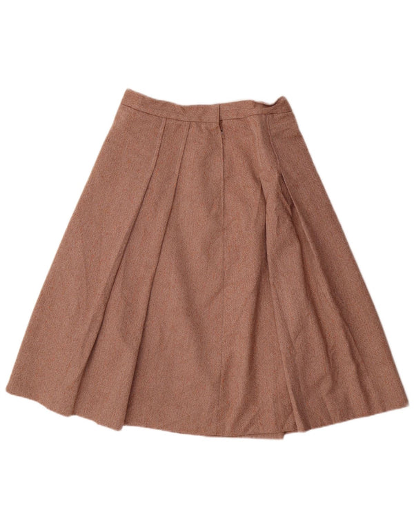 Vintage damska plisowana spódnica w kształcie litery A W26 Small Brown