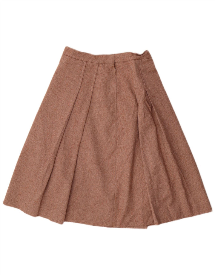 Vintage damska plisowana spódnica w kształcie litery A W26 Small Brown