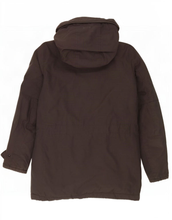 Woolrich Męski ocieplany płaszcz z kapturem UK 36 Small, szara bawełna