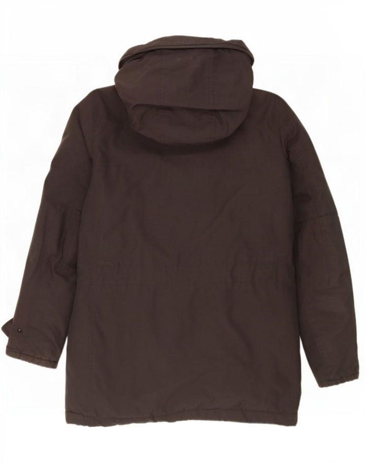 Woolrich Męski ocieplany płaszcz z kapturem UK 36 Small, szara bawełna