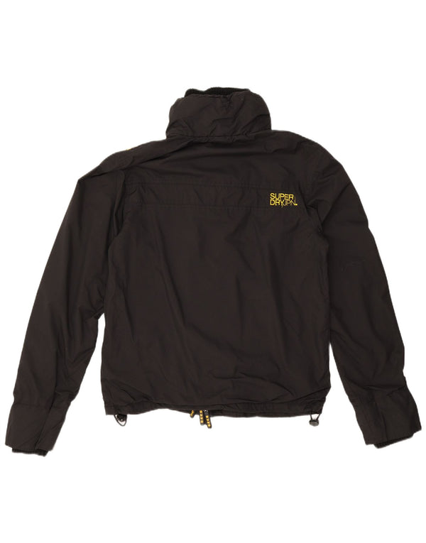 Damska kurtka wiatrówka Superdry UK 14, średni czarny nylon