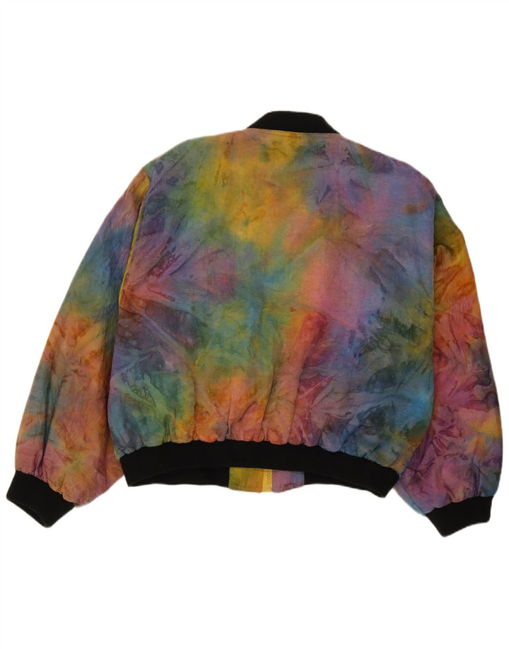 Damska kurtka bomberka w stylu vintage IT 42 Średni wielokolorowy poliamid typu tie-dye