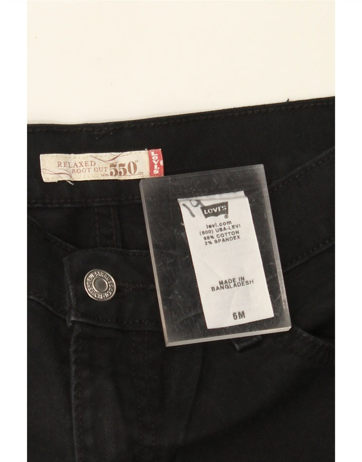 Dżinsy damskie LEVI'S 550 o swobodnym kroju Bootcut US 6 Medium W28 L28 czarne