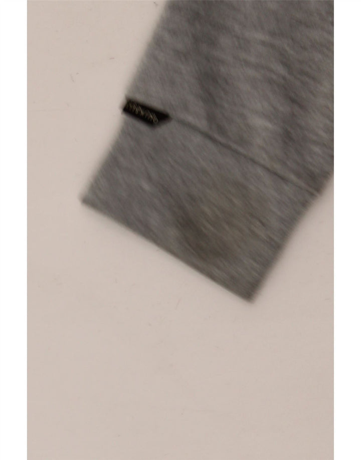Męski sweter z kapturem i zamkiem błyskawicznym Quiksilver, mały, szary, kolorowy poliester