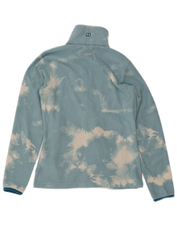 Damska kurtka polarowa BERGHAUS UK 10, mała niebieska, poliestrowa typu Tie Dye