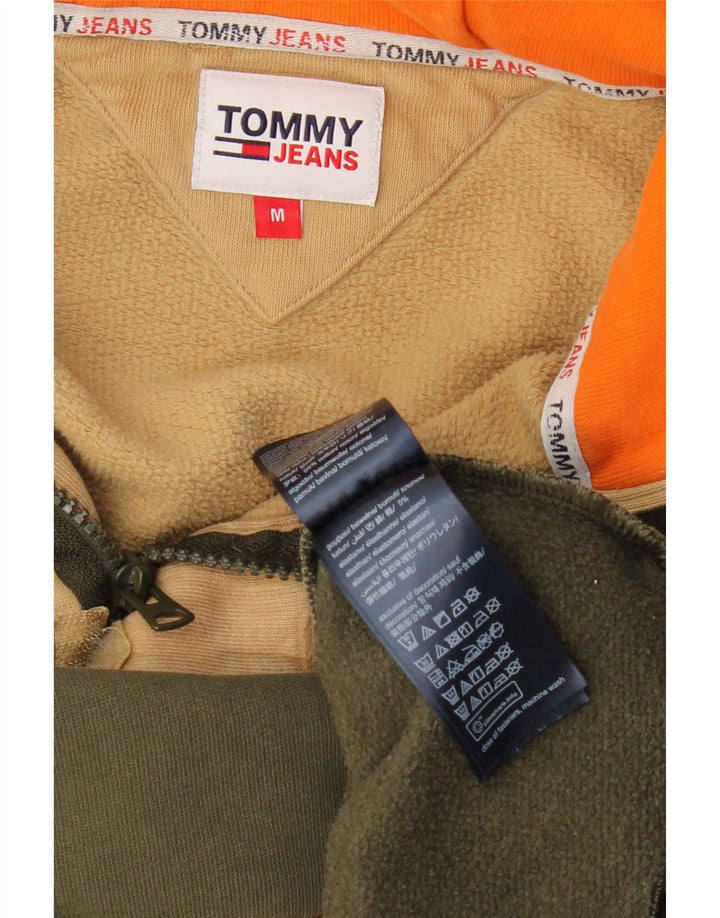 TOMMY JEANS Męski sweter oversize z kapturem i zamkiem błyskawicznym, w kolorze średniej zieleni