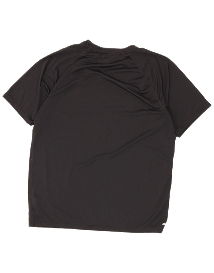 Męski T-shirt z grafiką New Balance, duży, czarny poliester