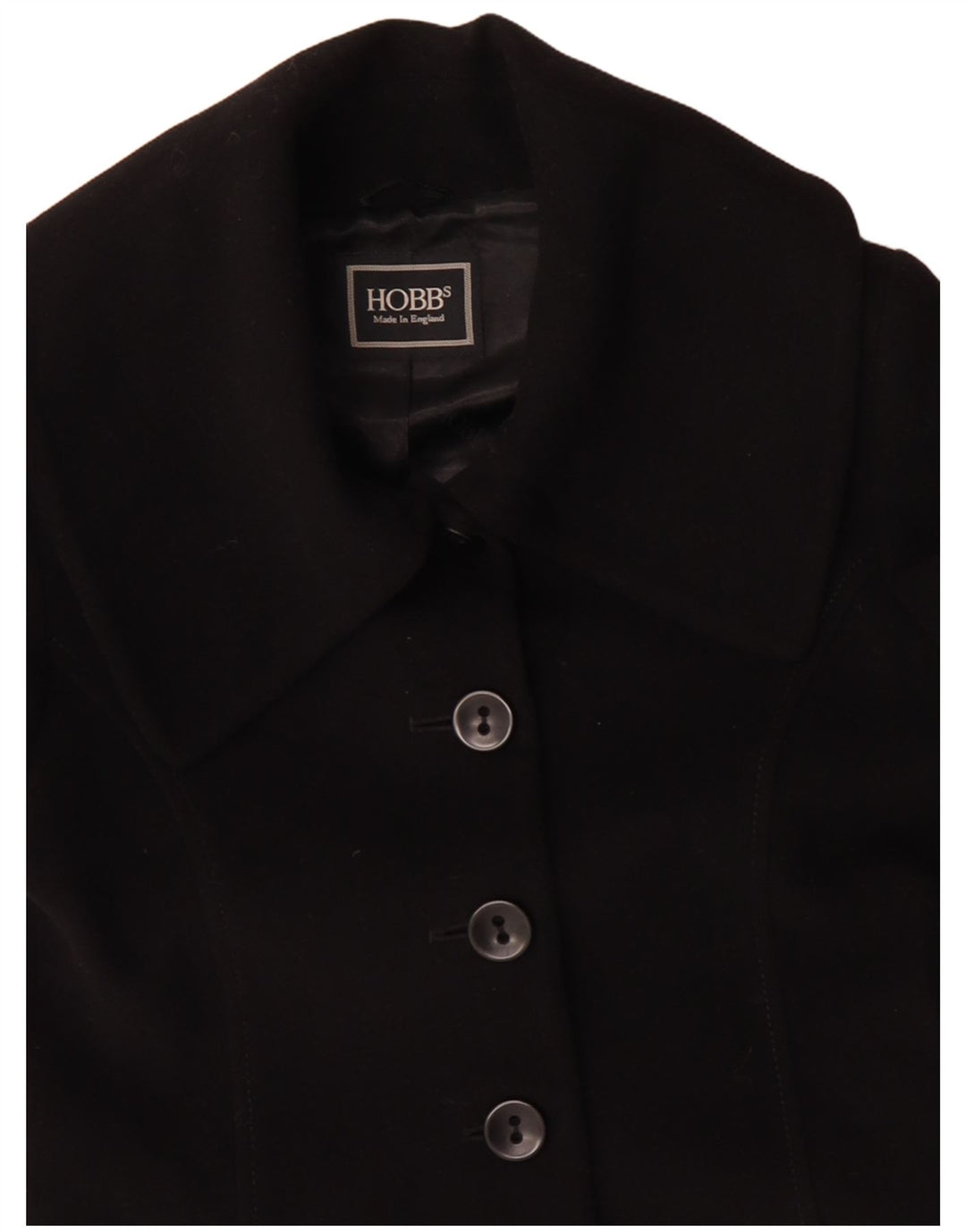 Płaszcz damski Hobbs UK 14, średnia czarna wełna