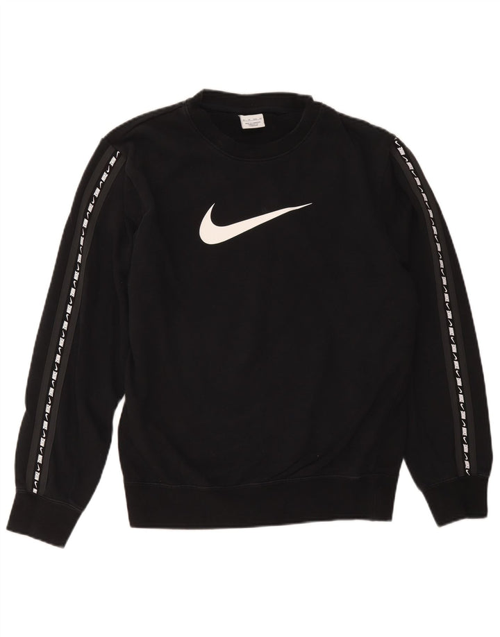 Męska bluza z grafiką Nike, sweter XS, czarna, bawełniana