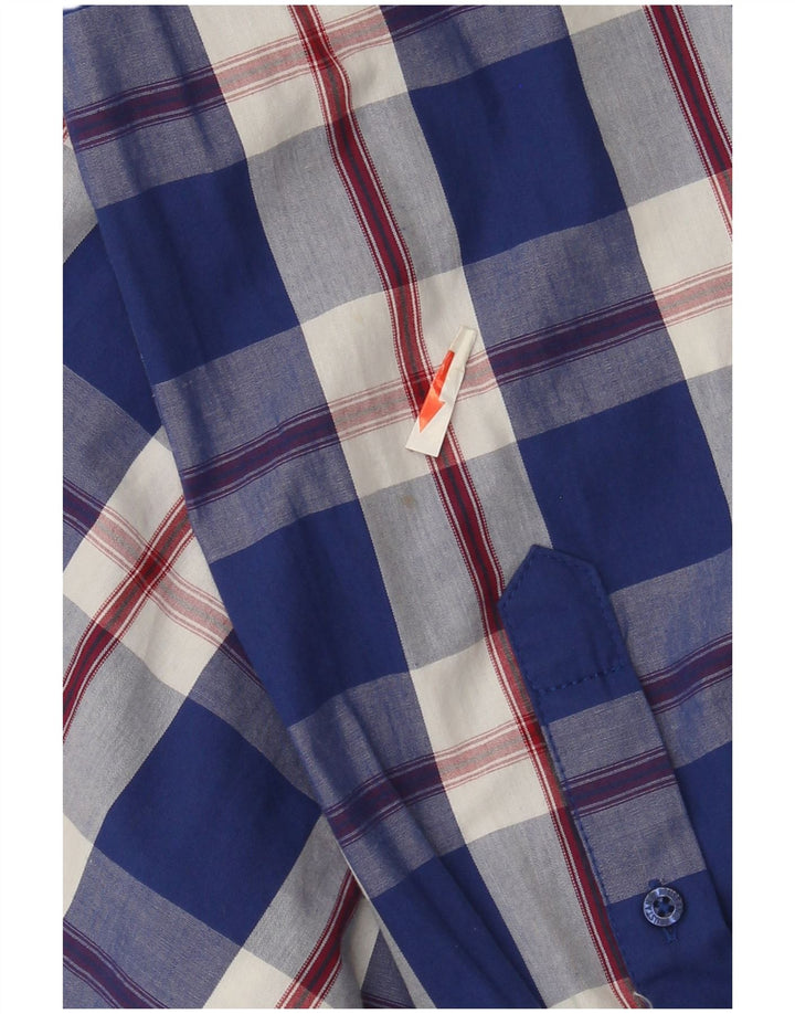 Koszula męska Mustang Slim Fit w małą niebieską kratkę, bawełniana