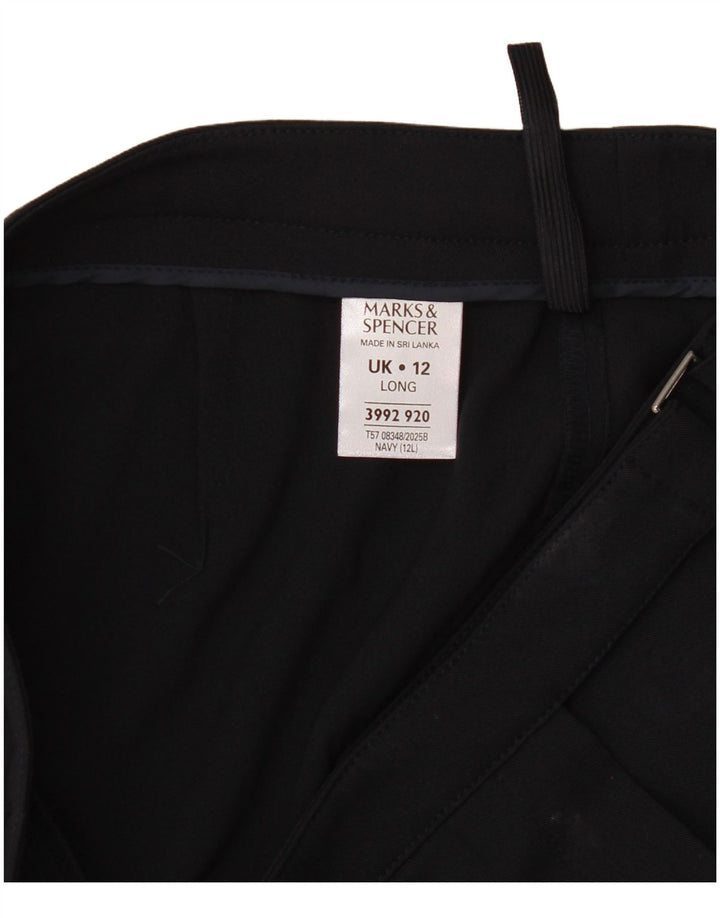 Damskie spodnie garniturowe Marks & Spencer UK 12 Medium W32 L32 Granatowe