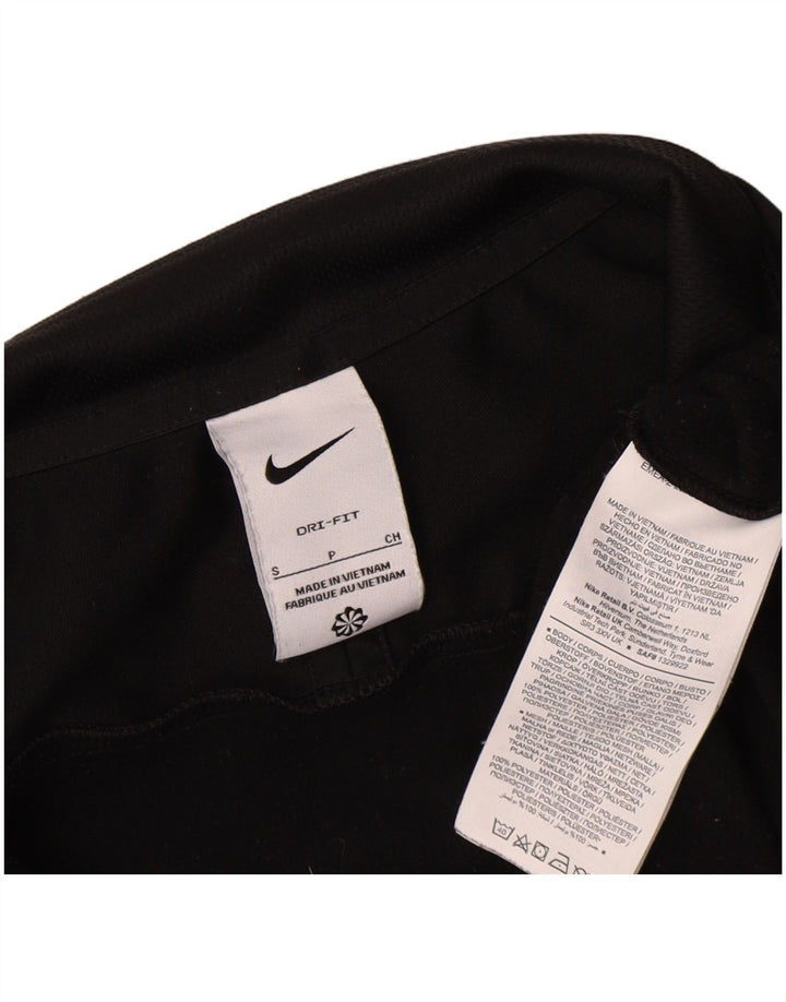 Męski dres Nike Dri Fit z zamkiem błyskawicznym na szyi, mały, czarny blok kolorów