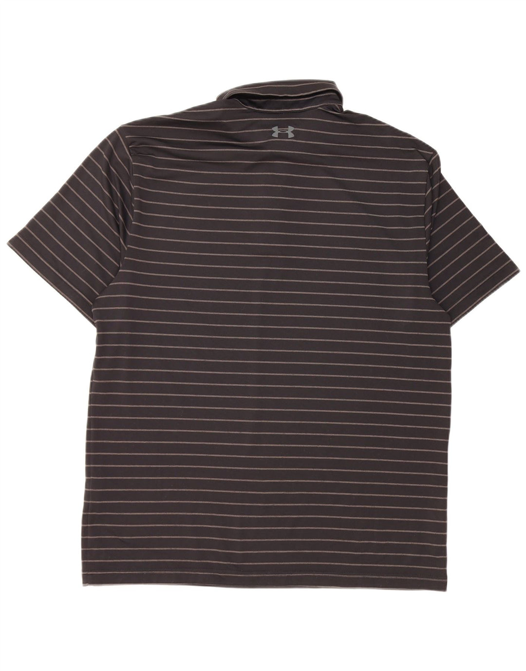 Męska koszulka polo UNDER ARMOUR, duża, czarna, poliestrowa w paski