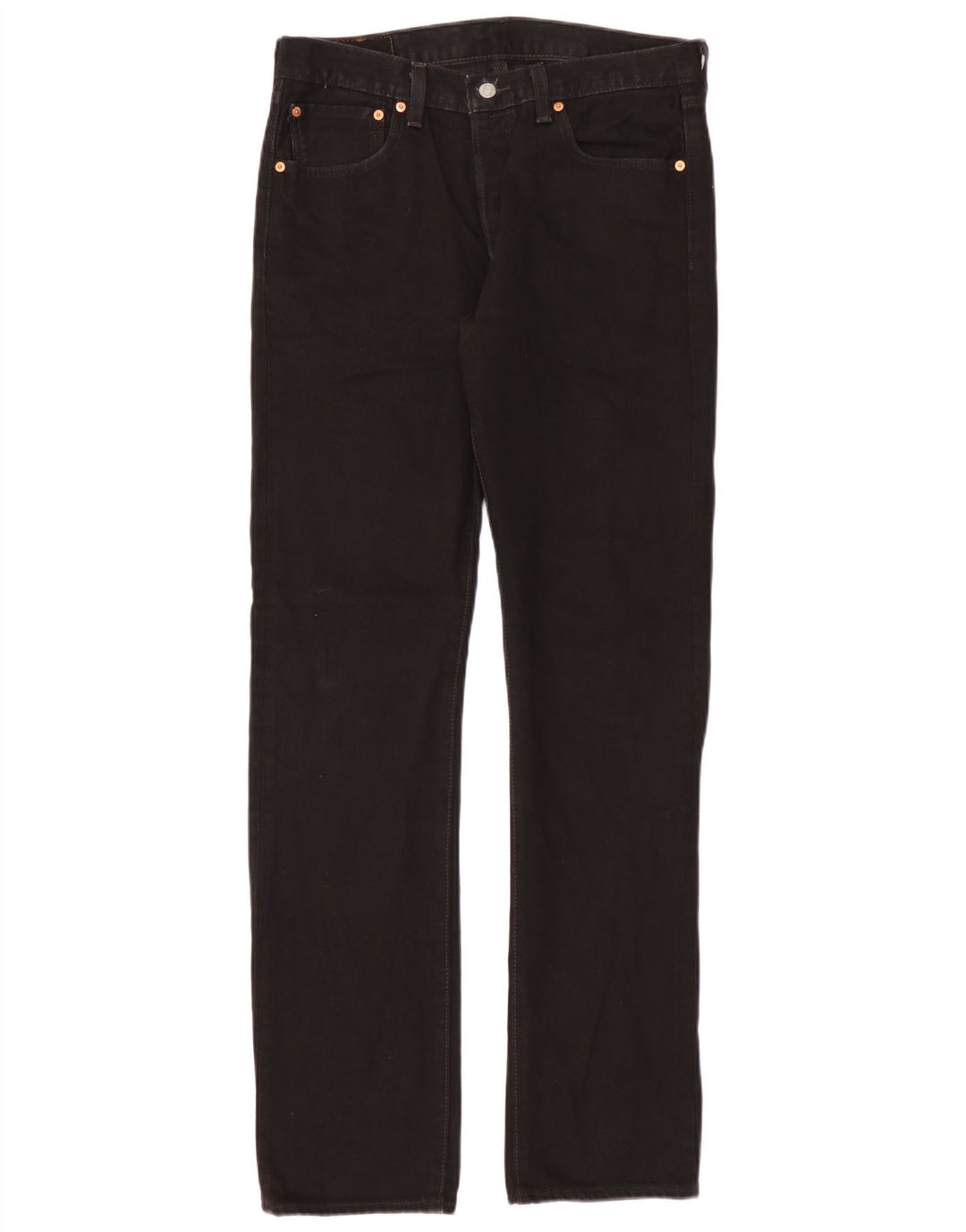 Męskie jeansy Levi's 501 Straight W31 L34 Czarne bawełniane