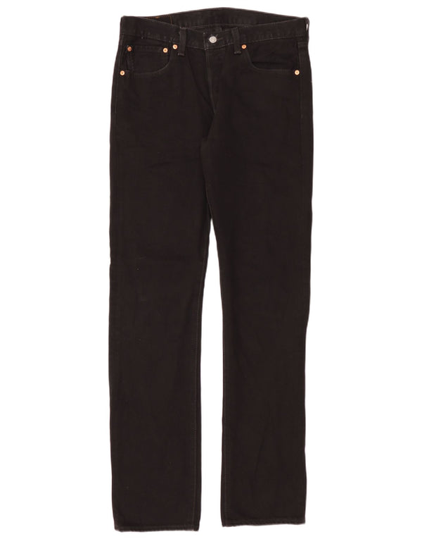 Męskie jeansy Levi's 501 Straight W31 L34 Czarne bawełniane