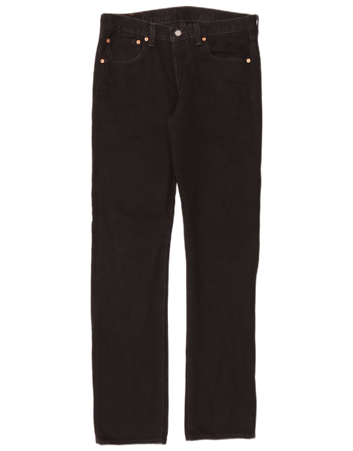 Męskie jeansy Levi's 501 Straight W31 L34 Czarne bawełniane