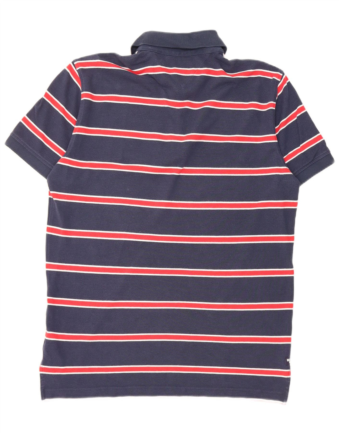 Męska koszulka polo z krótkim rękawem Tommy Hilfiger, w średnie granatowe paski