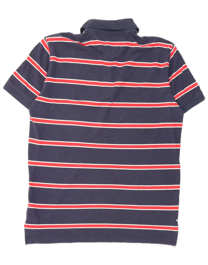 Męska koszulka polo z krótkim rękawem Tommy Hilfiger, w średnie granatowe paski