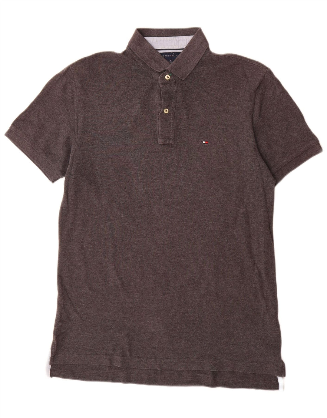Męska koszulka polo Tommy Hilfiger, średnioszara, bawełniana