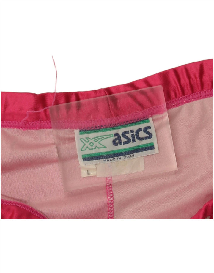 Dziewczęce legginsy z grafiką Asics 13-14 lat, duże, różowe, poliestrowe