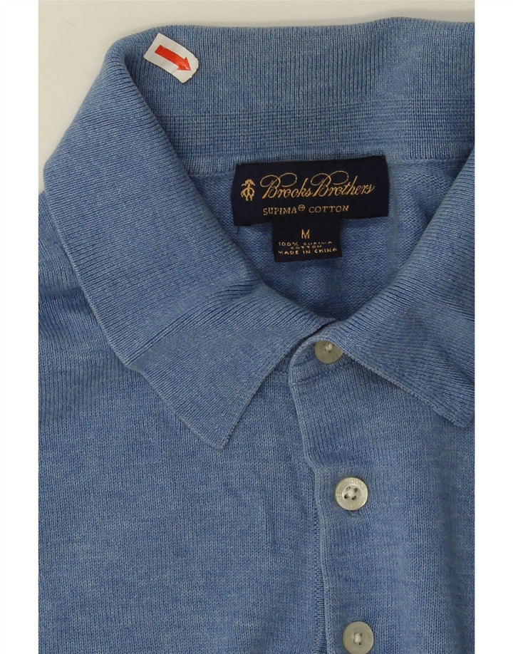 Męska koszulka polo Brooks Brothers, średnia niebieska, bawełniana