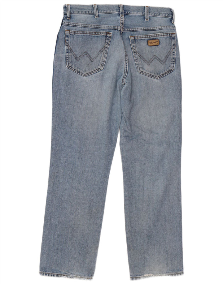 Wrangler Męskie proste dżinsy W33 L30 Niebieskie bawełniane