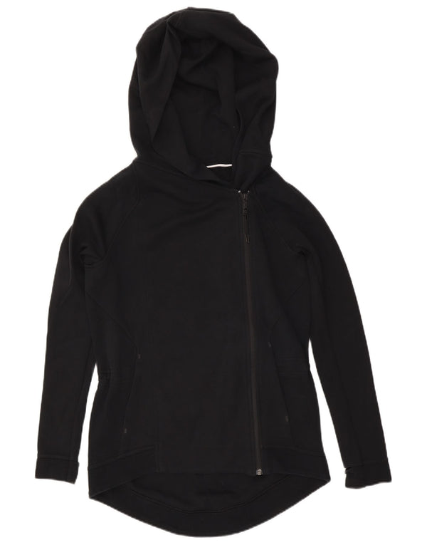 Damski sweter oversize z kapturem i zamkiem błyskawicznym Nike UK 6 XS, czarna bawełna