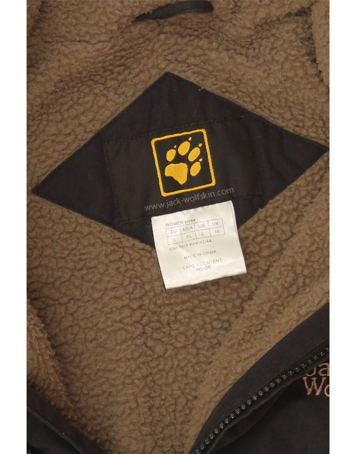 Damska kurtka wiatrówka Jack Wolfskin Sherpa UK 16, duża, czarna, poliester