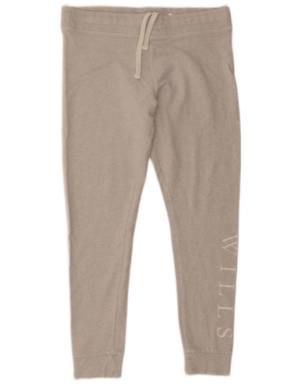 Damskie spodnie dresowe JACK WILLS Graphic Joggers UK 14, duże, szare