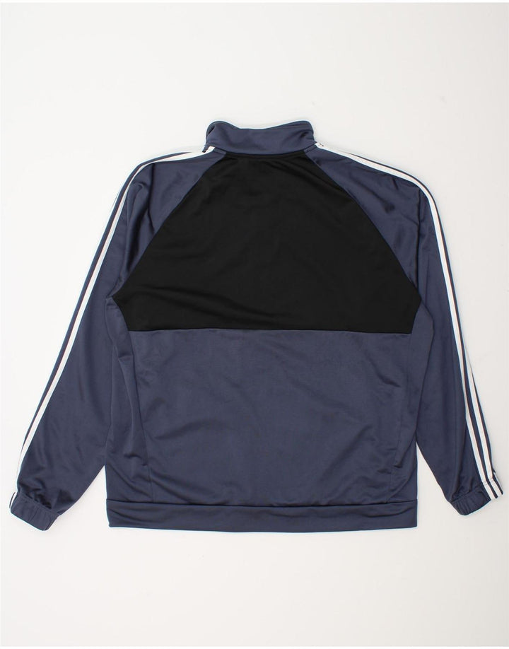 Adidas Męska bluza dresowa Top 2XL Granatowy poliester z blokami kolorów