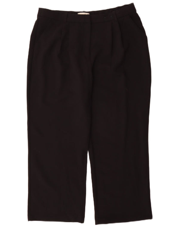 Spodnie Chino Abercrombie & Fitch Damskie z wysokim stanem UK 18 XL W34 L30 Czarne