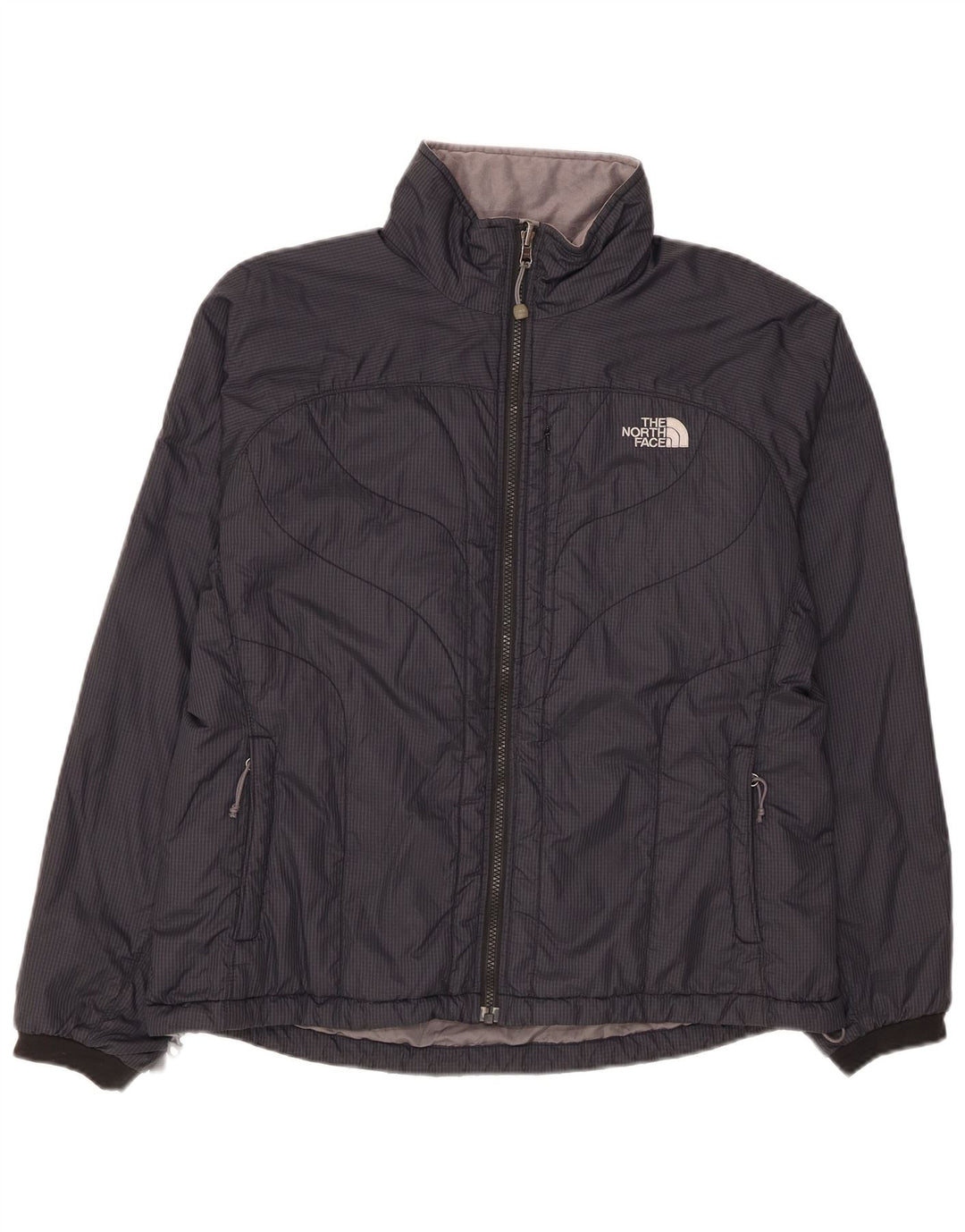 Damska kurtka wyściełana The North Face UK 16, duża, nylonowa czarna krata