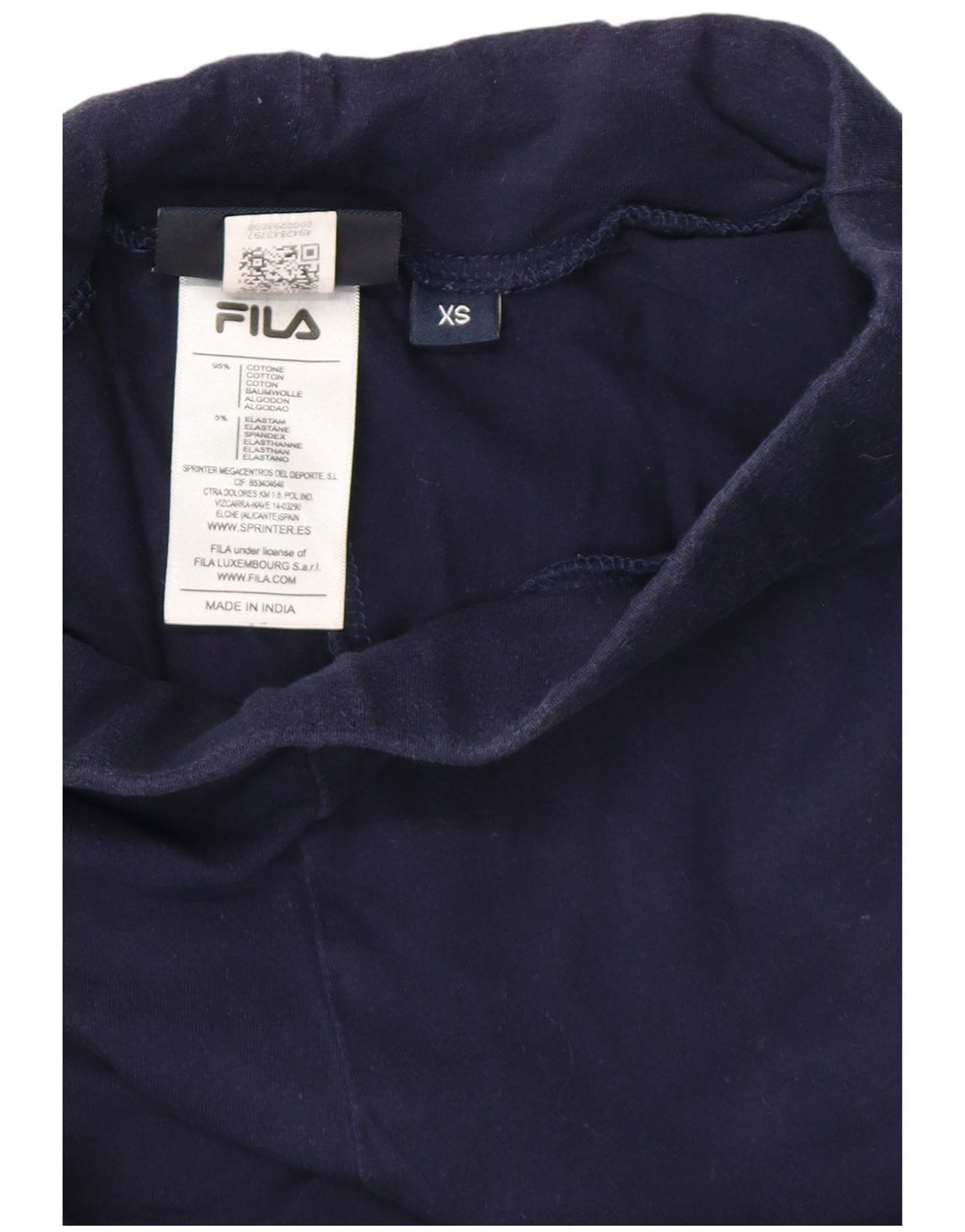Damskie legginsy FILA Capri z grafiką UK 4 XS, granatowe, bawełniane