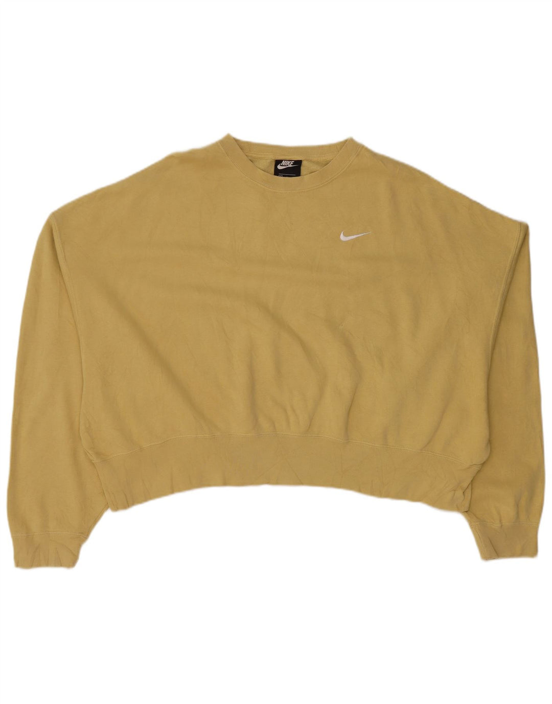 Damska bluza dresowa NIKE Crop Oversize UK 14, średnia bawełna khaki