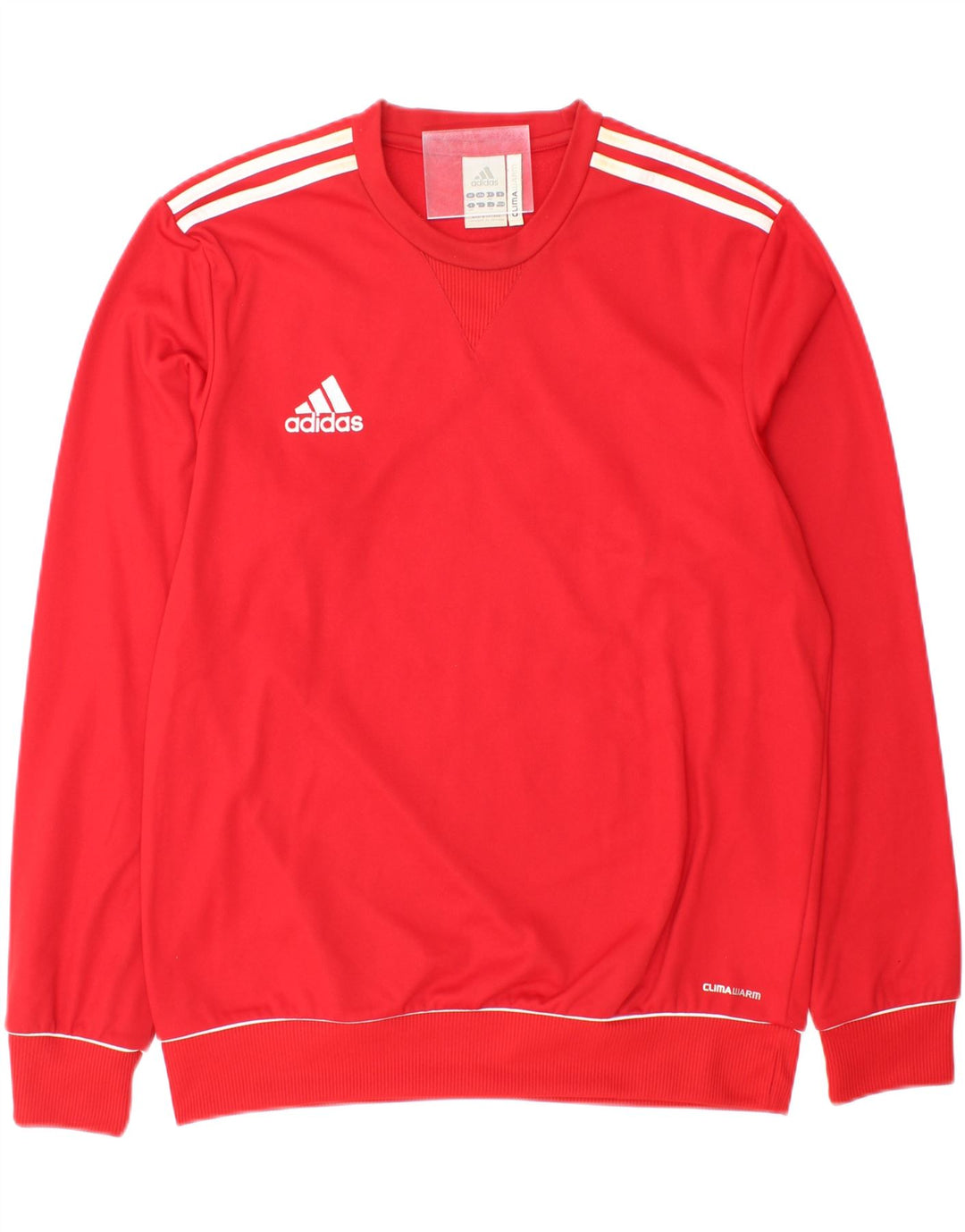 ADIDAS Mens Climawarm Sweatshirt Jumper UK 42/44 Large Red Polyester Vintage Adidas and Second-Hand Adidas from Messina Hembry 