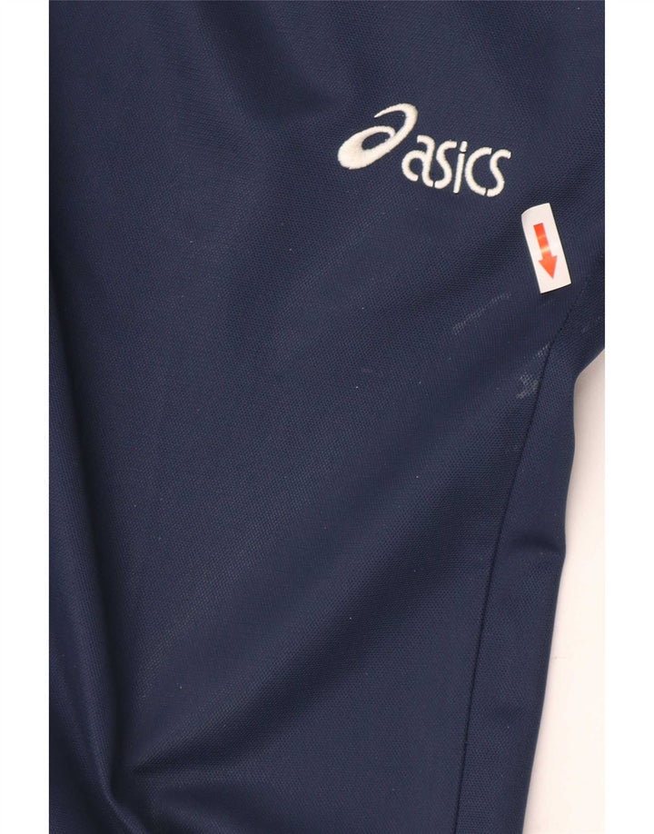 Damskie spodnie dresowe Asics, duże, granatowe, poliestrowe, sportowe