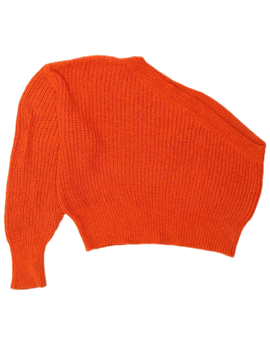 Damski sweter oversize na jedno ramię Zara UK 10, mały pomarańczowy