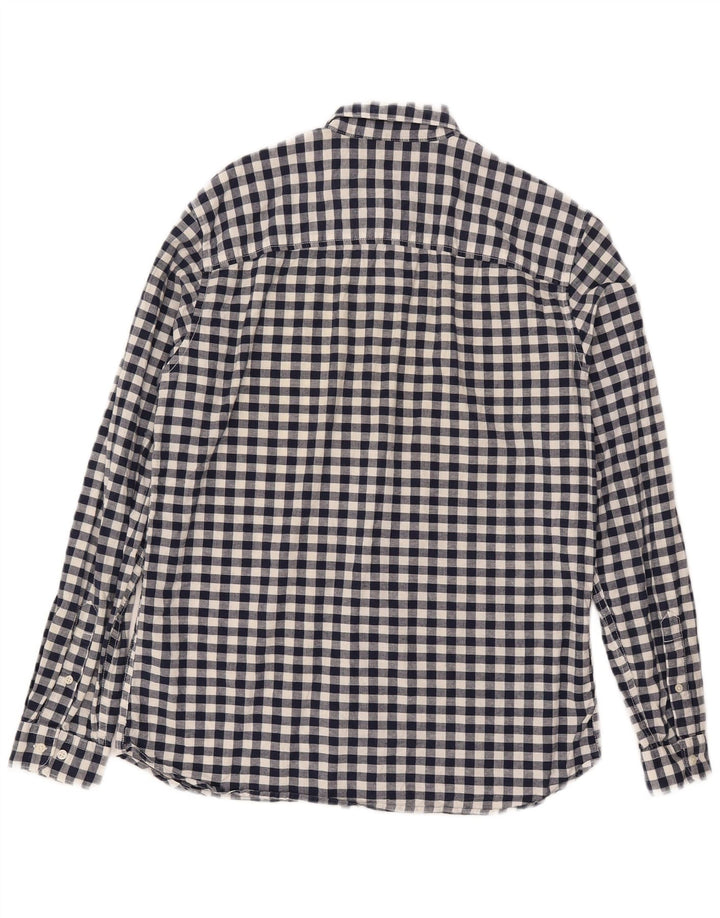 Koszula męska Jack & Jones, średnia, granatowa, bawełniana kratka