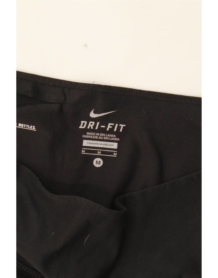 NIKE Womens Dri Fit Capri Leggings UK 12 Medium  Black Polyester Vintage Nike and Second-Hand Nike from Messina Hembry 