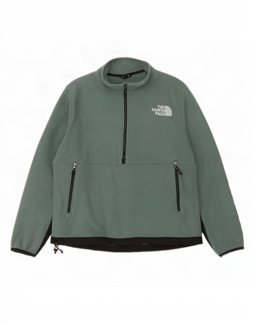 Męski sweter polarowy The North Face z zamkiem błyskawicznym, duży, zielony, z poliestru