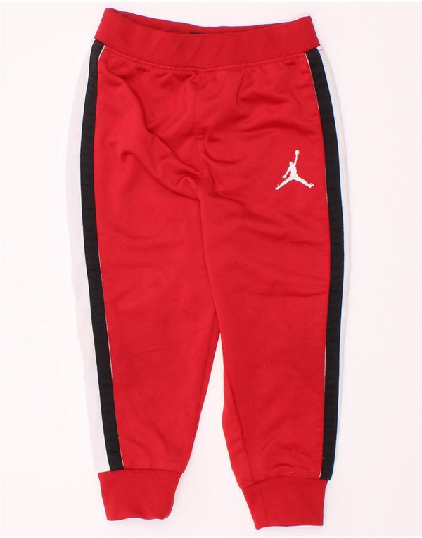 Spodnie dresowe Jordan Baby Boys Joggers 12-18 miesięcy, czerwone, z blokami kolorów