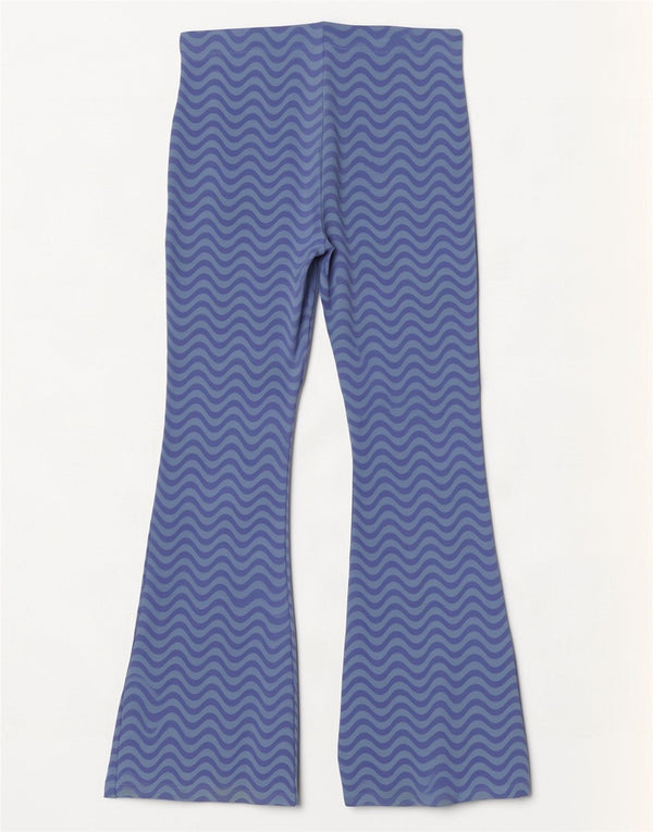 Legginsy dziewczęce Marks & Spencer Flare 13-14 lat, niebieskie, bawełniane, w jodełkę