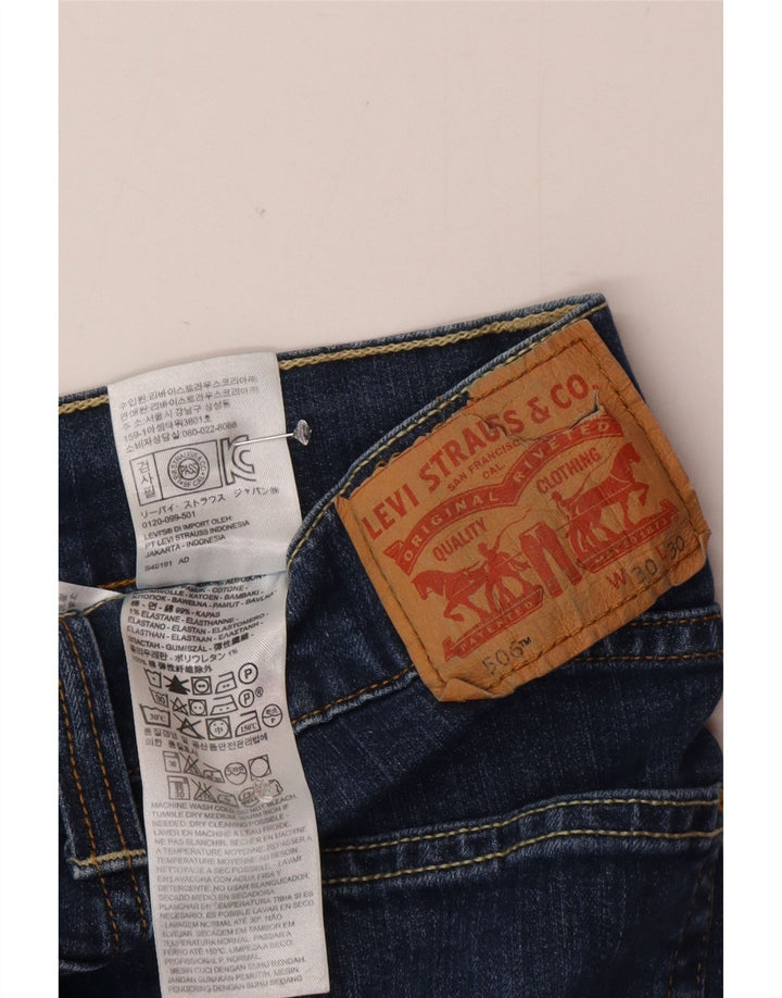 Damskie jeansy Levi's 506 Straight W30 L30 Niebieskie bawełniane