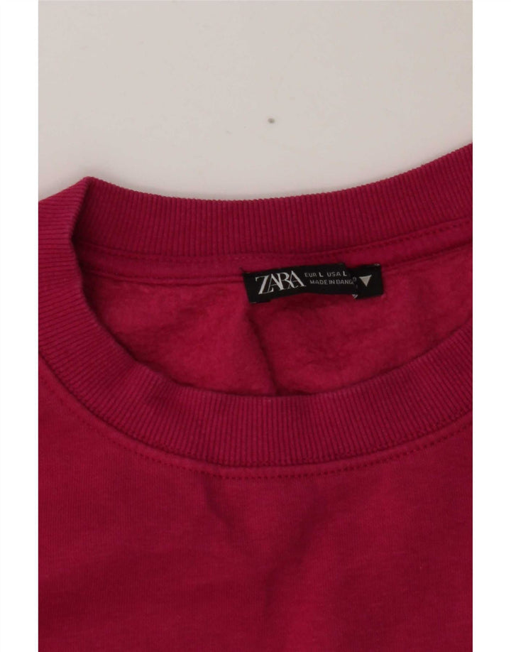 Bluza damska Zara Crop Sweter UK 16, duży, różowy