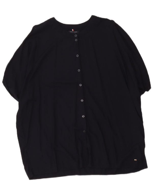 Damska bluzka z krótkim rękawem Tommy Hilfiger UK 20 2XL granatowa