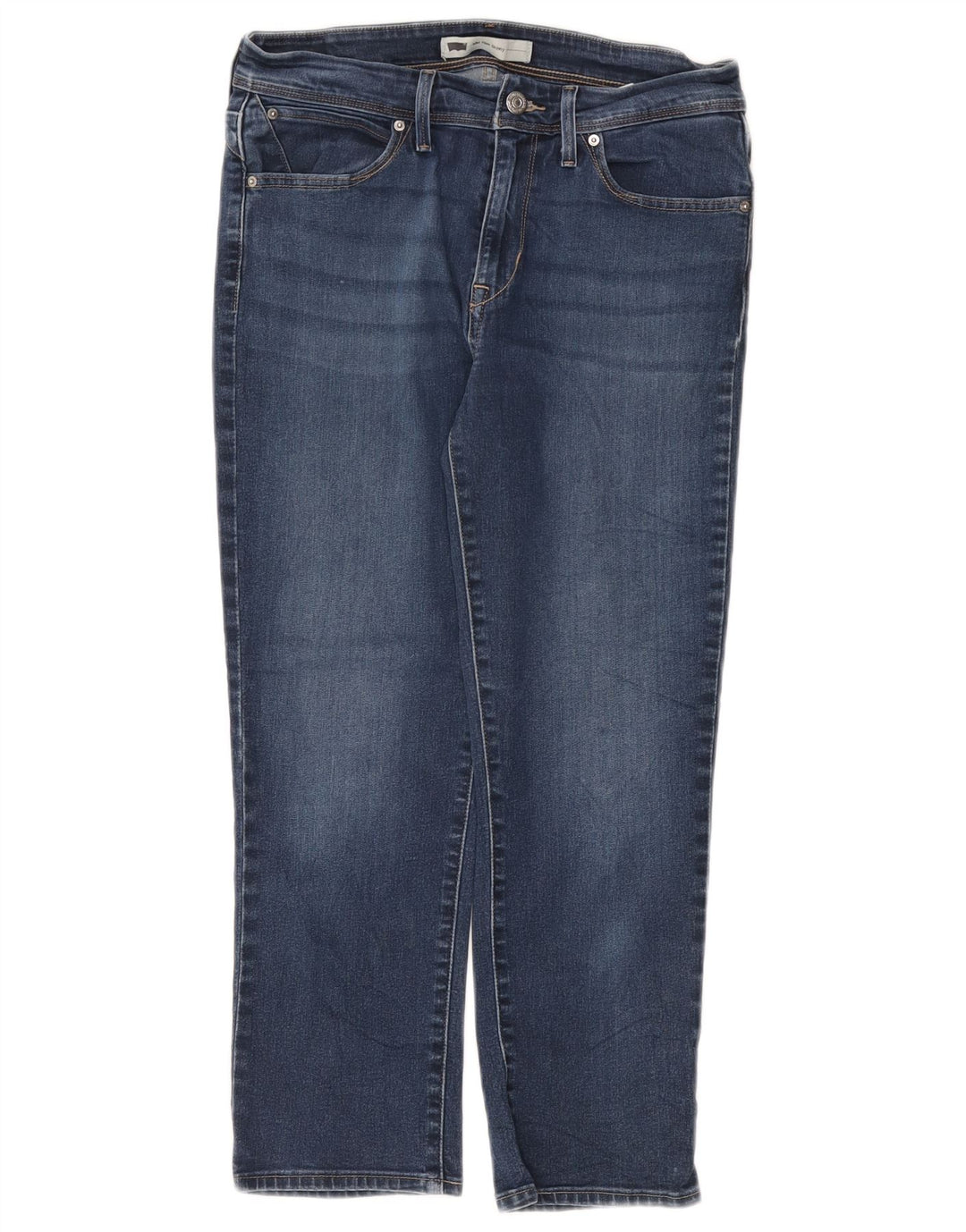 Damskie jeansy skinny ze średnim stanem LEVI'S W30 L25, niebieska bawełna