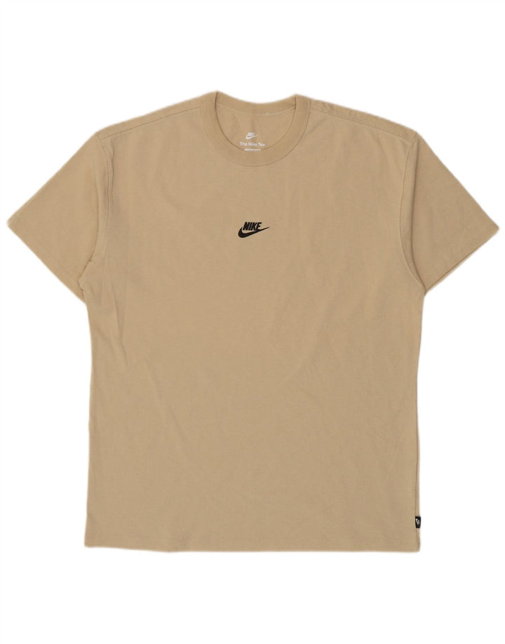 Męska koszulka Nike o luźnym kroju, średnia beżowa bawełna