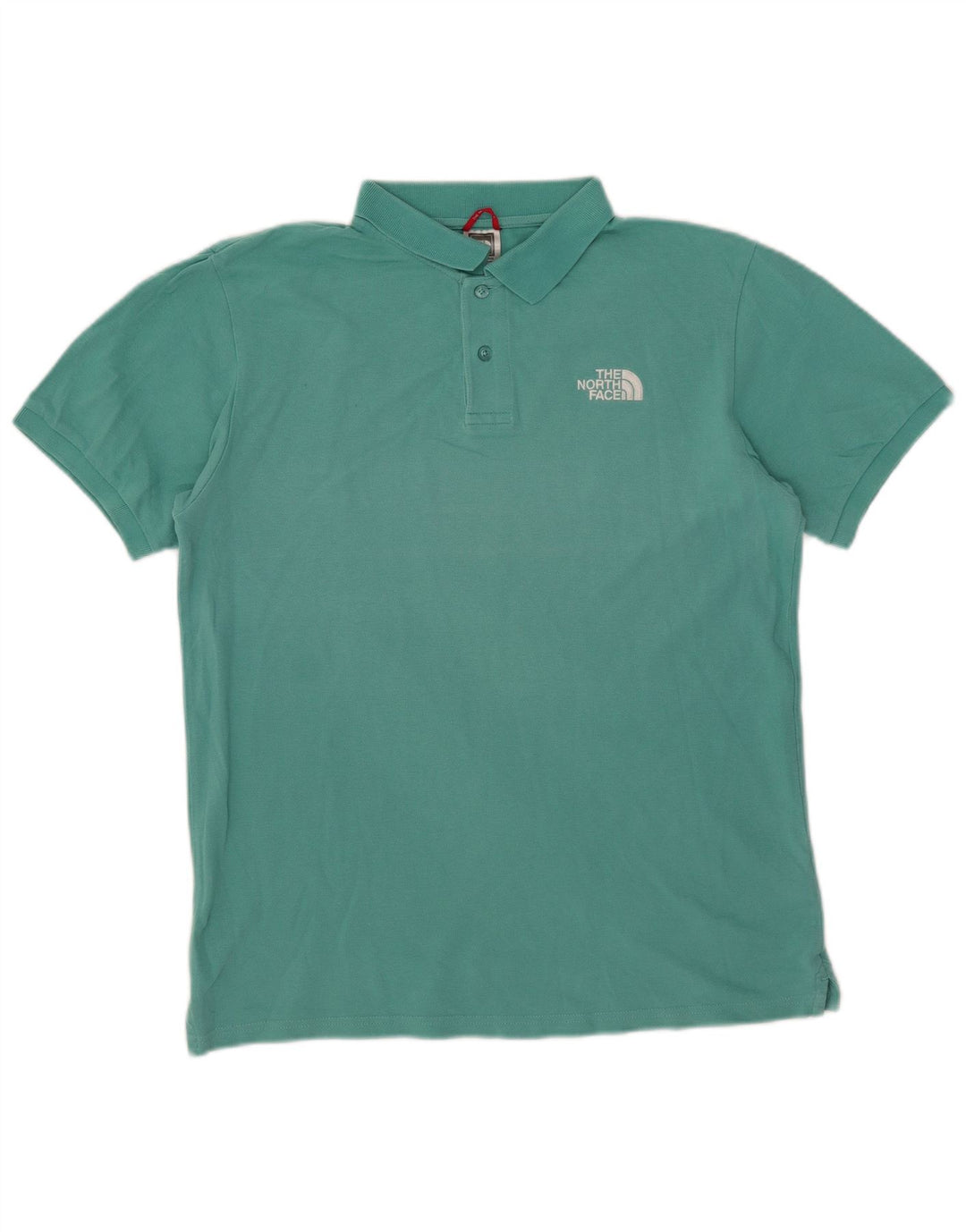 Męska koszulka polo The North Face w kolorze średniego turkusu, bawełniana