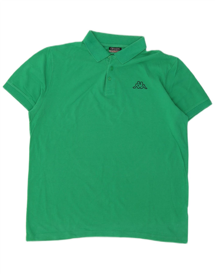Męska koszulka polo KAPPA, duża, zielona, bawełniana