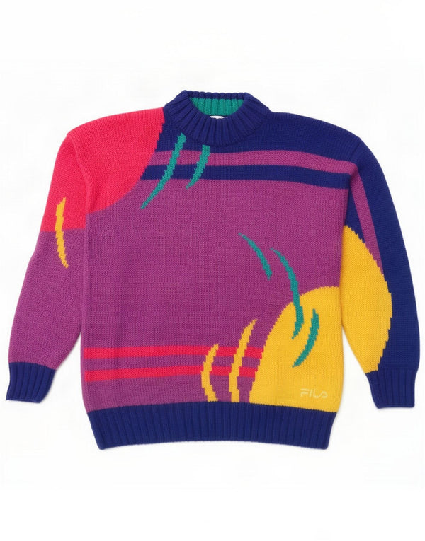 Fila Damski sweter z golfem IT 50 XL Wielokolorowy blok kolorów
